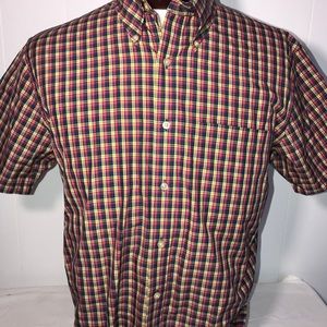 Lands End Mens Multicolor Button Up Shirt M